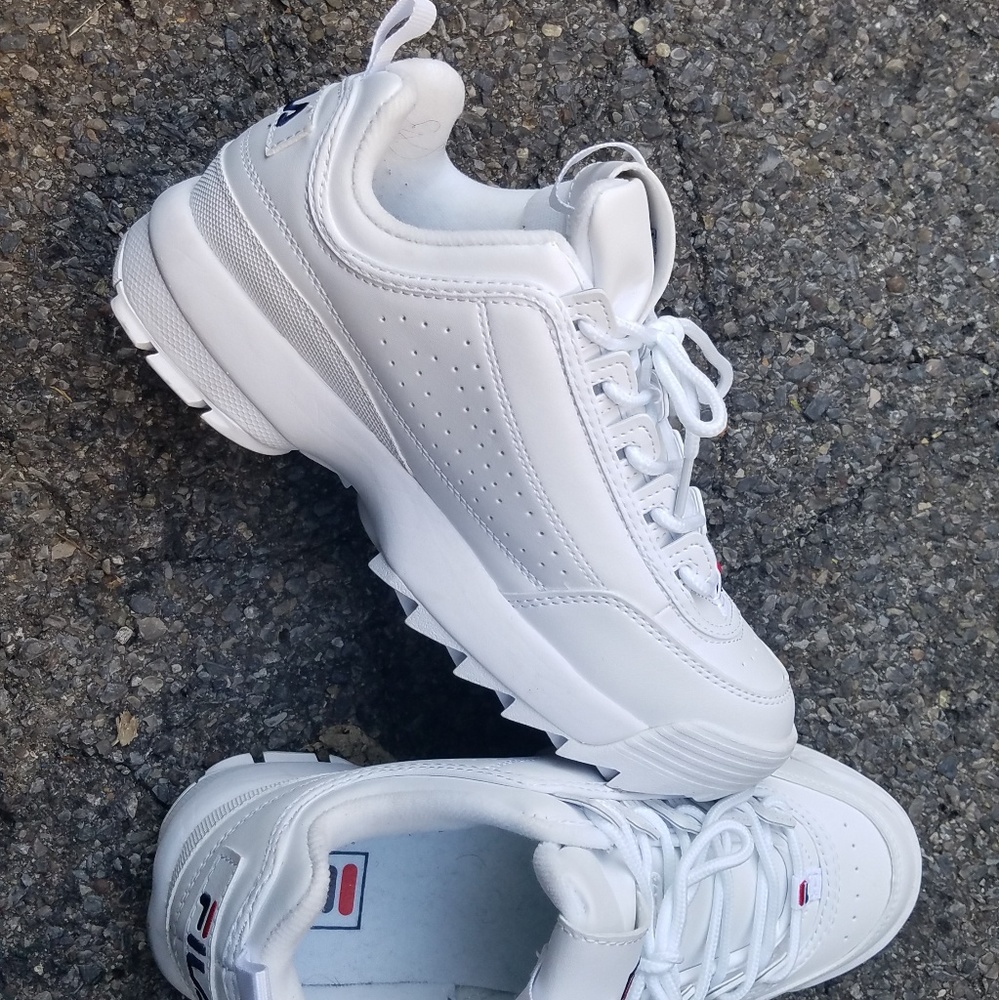 White Fila Kids Sneakers